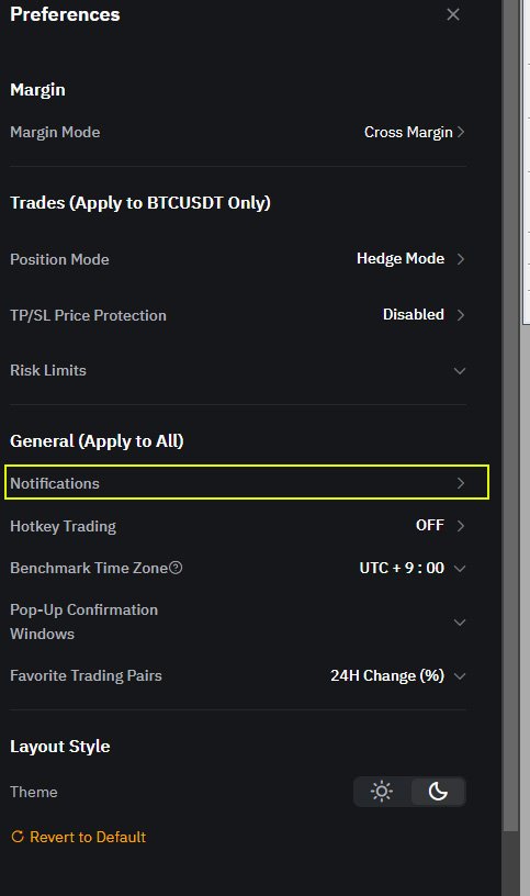 bybit Notifications